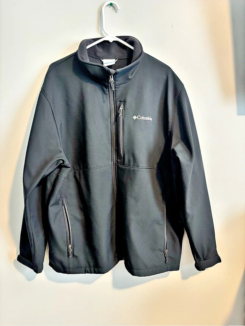 Columbia Ascender Softshell Jacket Black Full-Zip Size 2X